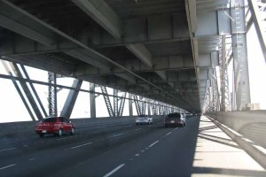 Fahrt auf der Bay Bridge Richtung Oakland. Foto: Stefan Kremer