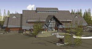 3d-Modell des neuen Old Faithful Visitor Education Center. Foto: NPS