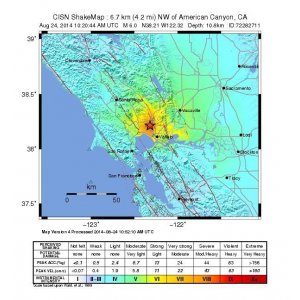 Erdbeben vom 28.08.2014. Foto: USGS