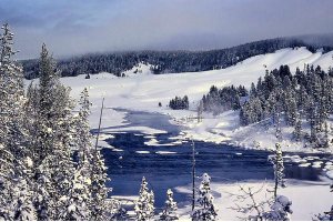Winter im Yellowstone. Foto: wikipedia